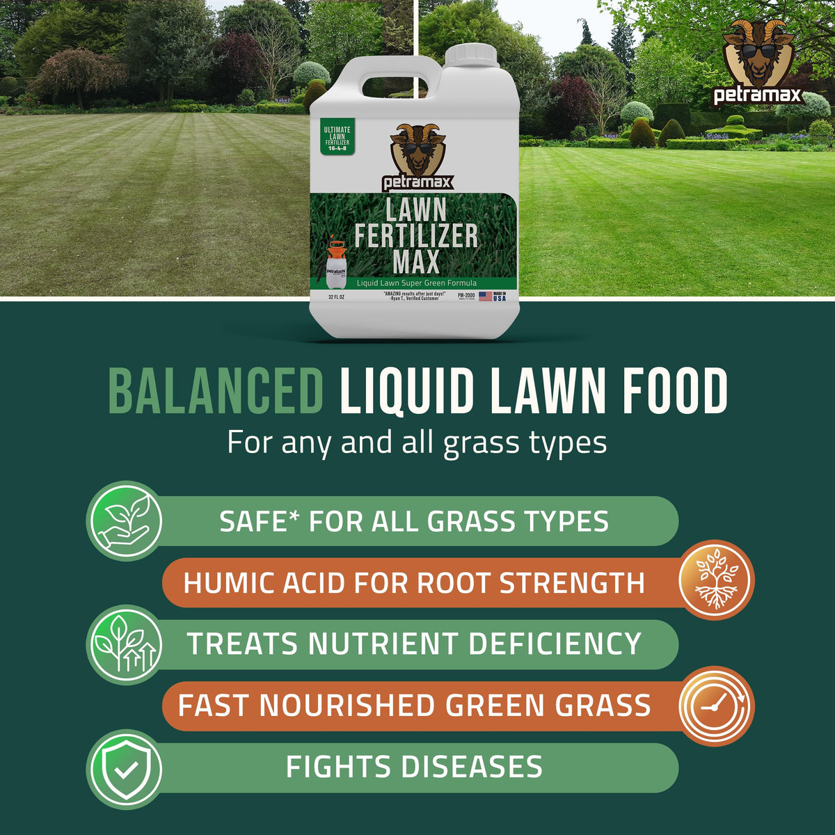 Liquid Lawn Fertilizer Concentrate 16-4-8 32 oz H87582
