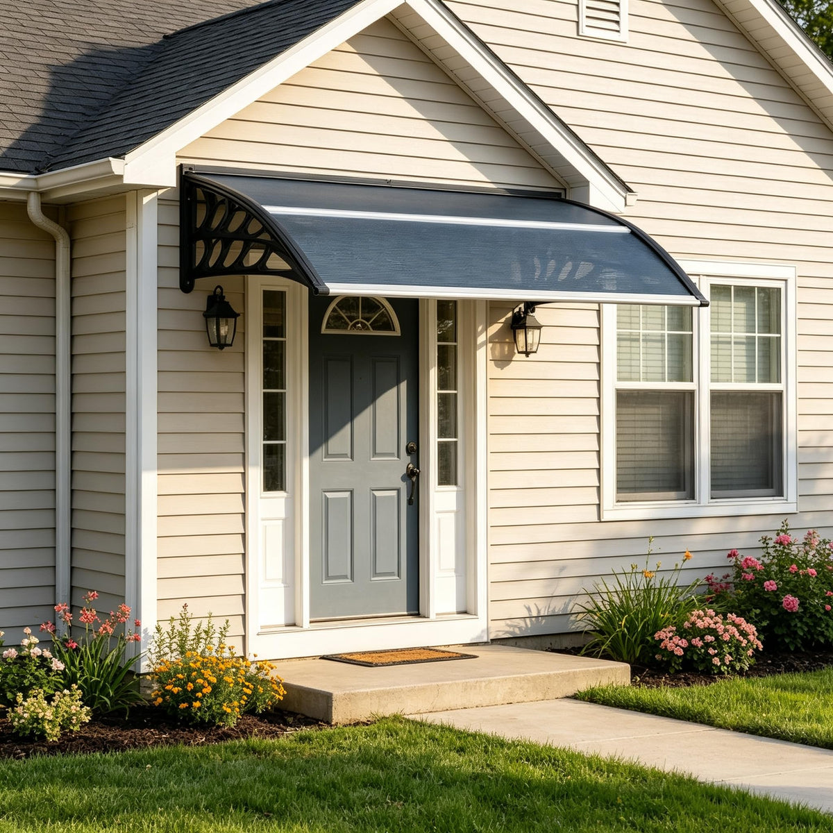 58.5x35 Inch Polycarbonate Patio Awning T72002