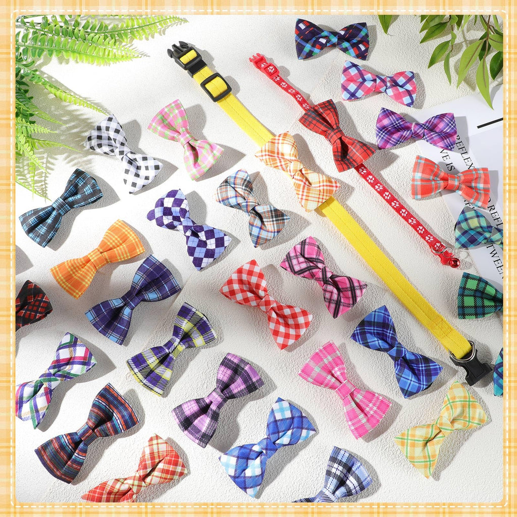 Plaid Dog Collar Bow Ties M580600