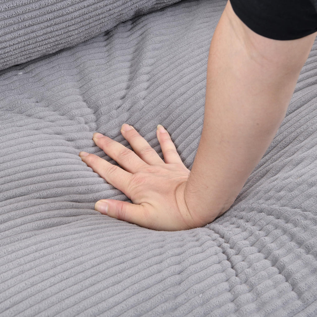Light Gray 2-Seater Upholstered Loveseat Sofa C335